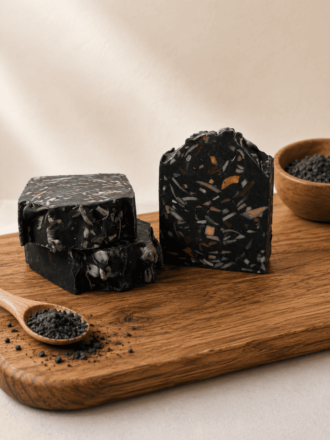 Activated Charcoal Confetti Tallow Soap Bar