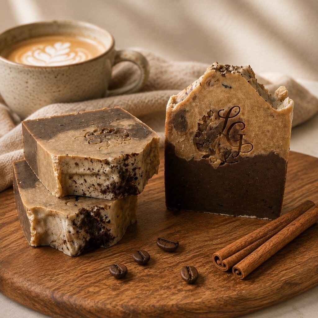 Creamy Caramel Cinnamon Latte Soap Bar