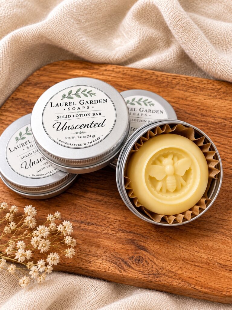 Solid Lotion Bar (Unscented)
