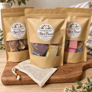 Bits & Pieces - Homemade Soap Ends with Soap Saver Bag